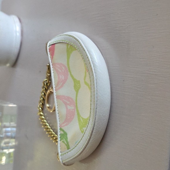 COACH Embroidered Floral & Signature Coin Purse Charm - Picture 6 of 9